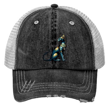 Discover Bastet | Egyptian Cat Goddess & Ankh Symbol Trucker Hats