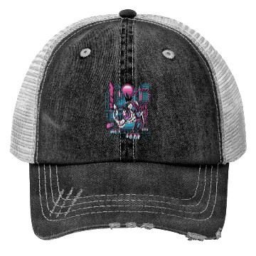 Discover Cyberpunk Neon Tiger Futuristic Design Trucker Hats