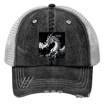Discover A classic dragon breathing fire Merch Trucker Hats