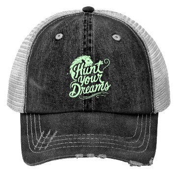 Discover Motivational Typography with Lion Illustration Trucker Hats