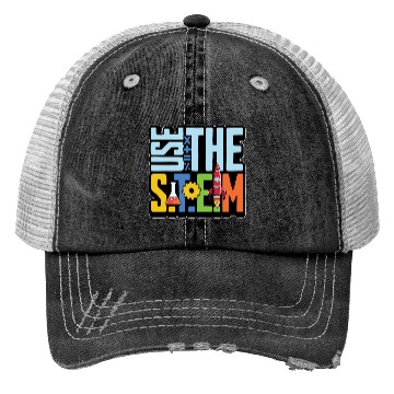 Discover STEM Teacher Use The STEM Loves Computer Science Trucker Hats