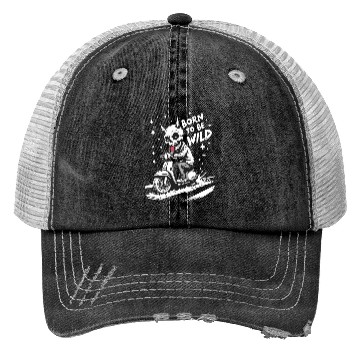 Discover Born to Be Wild - Skull Devil on Scooter Trucker Hats