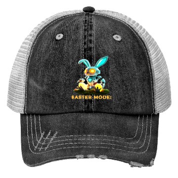 Discover Easter Mode Activated - Robot Bunny Trucker Hats