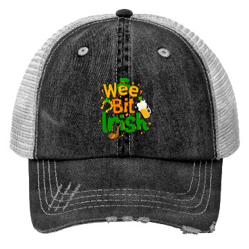 Discover Wee Bit Irish Trucker Hats Drinking Irish Lover