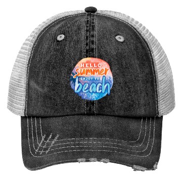 Discover Hello Summer Beach Trucker Hats