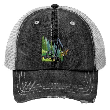 Discover Harvester in the forest Trucker Hats