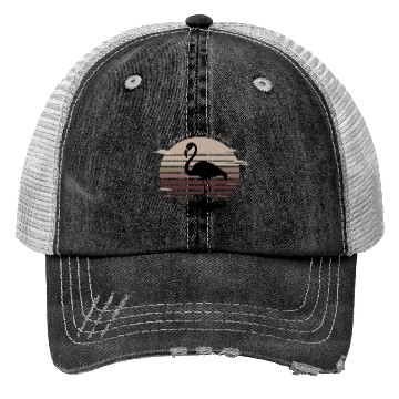 Discover Serene Flamingo Sunset Silhouette Trucker Hats