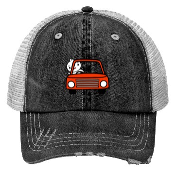 Discover Duck Car Driver Fast Vehicle Greeting Waving Cute Trucker Hats