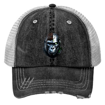 Discover Cyborg Gorilla Trucker Hats