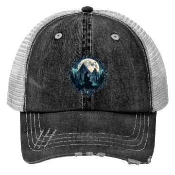 Discover Man in hat and Moon Trucker Hats