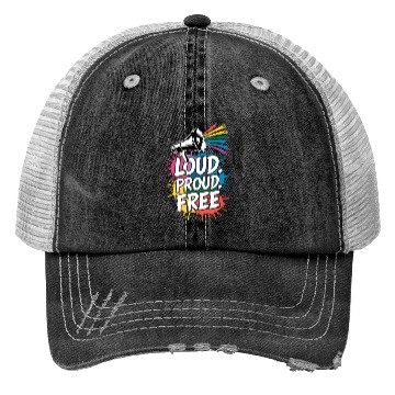Discover Loud Proud Free Colorful Expression Trucker Hats