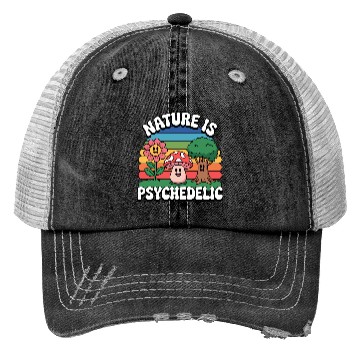 Discover Nature Is Psychedelic Trucker Hats