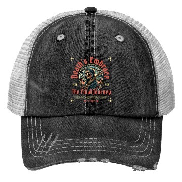 Discover Death s Embrace Trucker Hats
