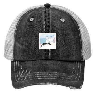 Discover I live on GMT - greek maybe time Trucker Hats