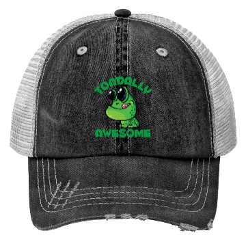 Discover Toadally Awesome Happy Cartoon Toad Trucker Hats