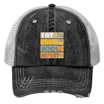 Discover Eat Sleep HODL Repeat – Crypto Life Design Trucker Hats