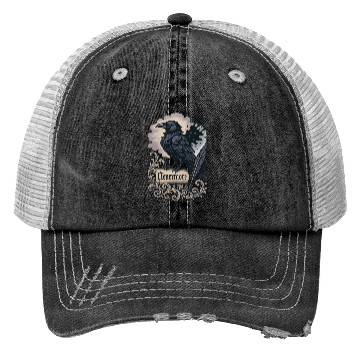 Discover Baroque Raven Nevermore Scroll Poe Poetry Trucker Hats