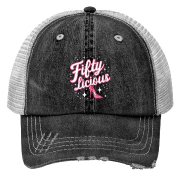 Discover Fifty-licious Squad Matching 50th Birthday Trucker Hats
