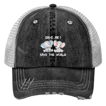 Discover World Elephant Day. Trucker Hats