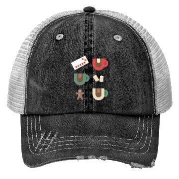 Discover Cute Retro Hot Cocoa Christmas Mug Design Trucker Hats