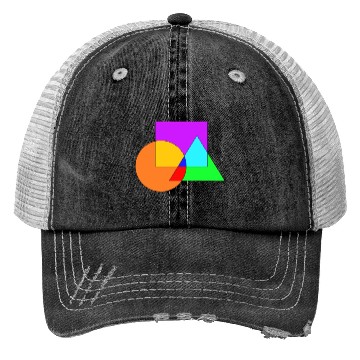 Discover Colorful Design Tringle Square Circle Trucker Hats
