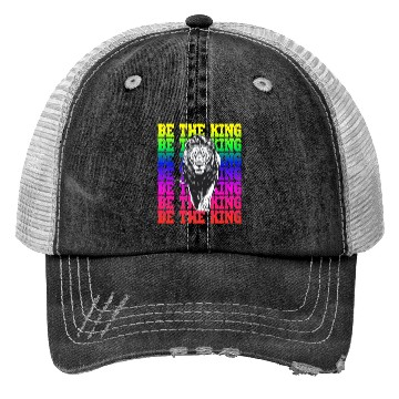 Discover Be The King Lion Rainbow Pride Empowerment Trucker Hats
