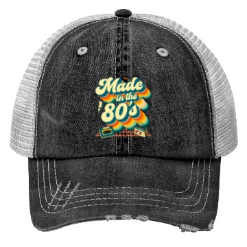 Discover made in the 80s retro groovy Trucker Hats