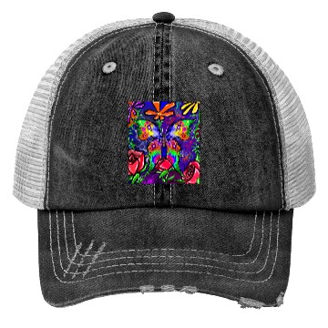 Discover Floral Butterfly Trucker Hats