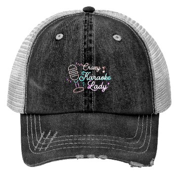 Discover Crazy Karaoke Lady Singing Singer Trucker Hats