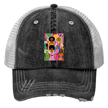 Discover Vibrant Summer Fashion Illustration Trucker Hats