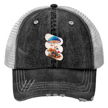 Discover Magical Mushroom Forest Trucker Hats