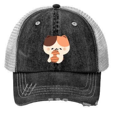 Discover Sleepy Tortie Cat Trucker Hats