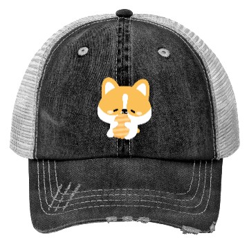 Discover Sleepy Corgi Trucker Hats