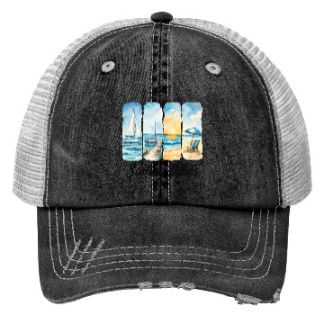 Discover Sailing Vibes – Feel the Ocean Trucker Hats