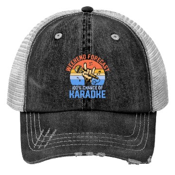 Discover Weekend Forecast 100% Chance Of Karaoke Singer Sin Trucker Hats