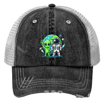 Discover Alien Astronauts In Space Trucker Hats