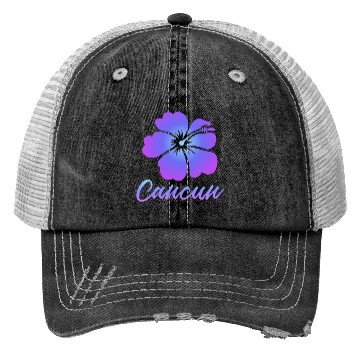 Discover Cancun Hibiscus Trucker Hats