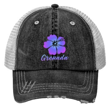 Discover Grenada Hibiscus Trucker Hats