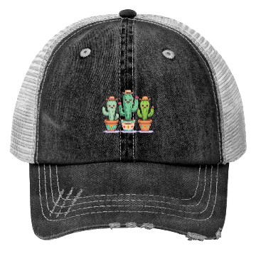 Discover Desert Trio: Boho Cactus Cowboys Trucker Hats