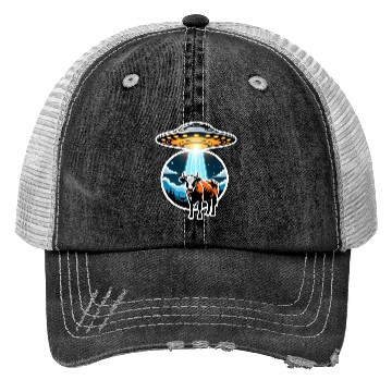 Discover Cattle Mutilations UFO Cow Abduction Trucker Hats
