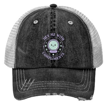 Discover Wholesome Goth Humor Cute Creepy Mental Health Trucker Hats
