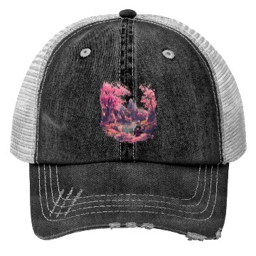 Discover Meditative Cherry Blossoms Idyll Zen Nature Asian Trucker Hats