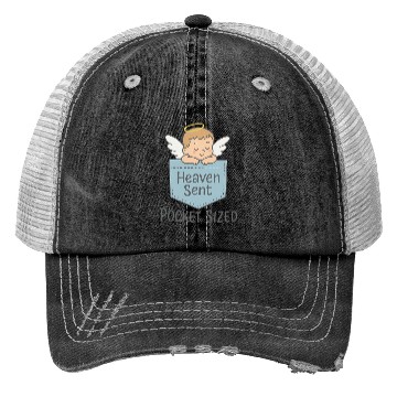Discover Heaven sent Pocket sized Trucker Hats