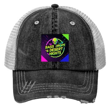Discover Eclectic Bass Drops Desert Nights Trucker Hats