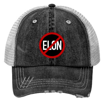 Discover Anti Elon Musk Bumper Fascist prohibition sign Trucker Hats