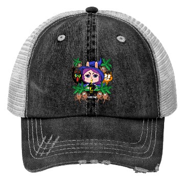 Discover Muntan Magic Festival Witch with Jungle Creatures Trucker Hats
