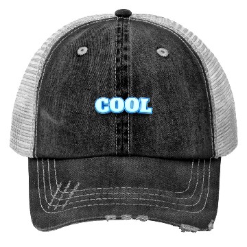 Discover COOL Ice Blue Bold Text Trucker Hats