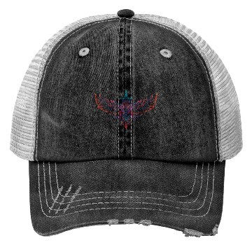 Discover Neon Tribal Two-Headed Phoenix Trucker Hats