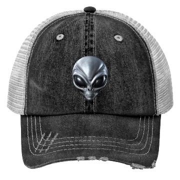 Discover Small Grey Alien Extraterrestrial ET Being Trucker Hats