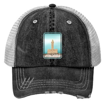 Discover Vieste Lighthouse Italy Trucker Hats